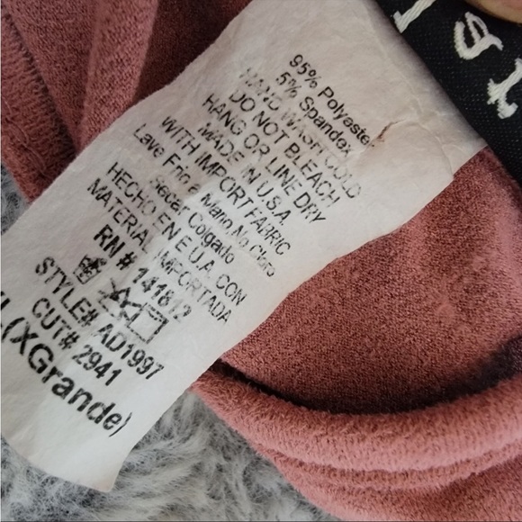 Adara Ruffled V-neck Mini Dress/Tunic Mauve Blush - Picture 9 of 9